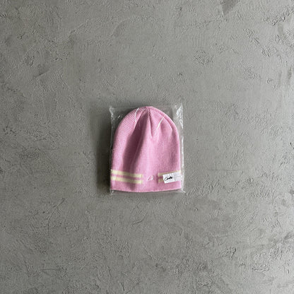 Bonnet à rayures en tricot Corteiz - Rose