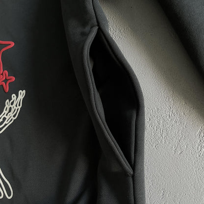 Sweat à capuche zippé Broken P Skeleton