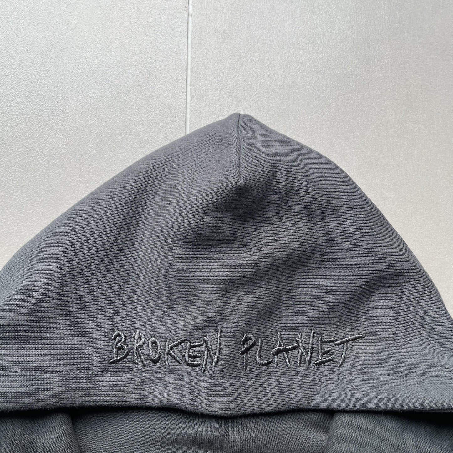 Broken P Planet Zip Up Hoodie Grey
