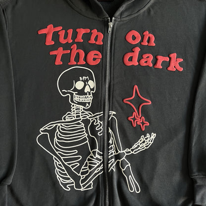 Sweat à capuche zippé Broken P Skeleton