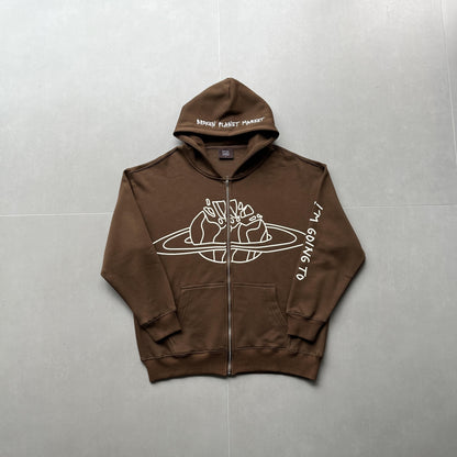 Broken P Market Arctic Zip Up Hoodie