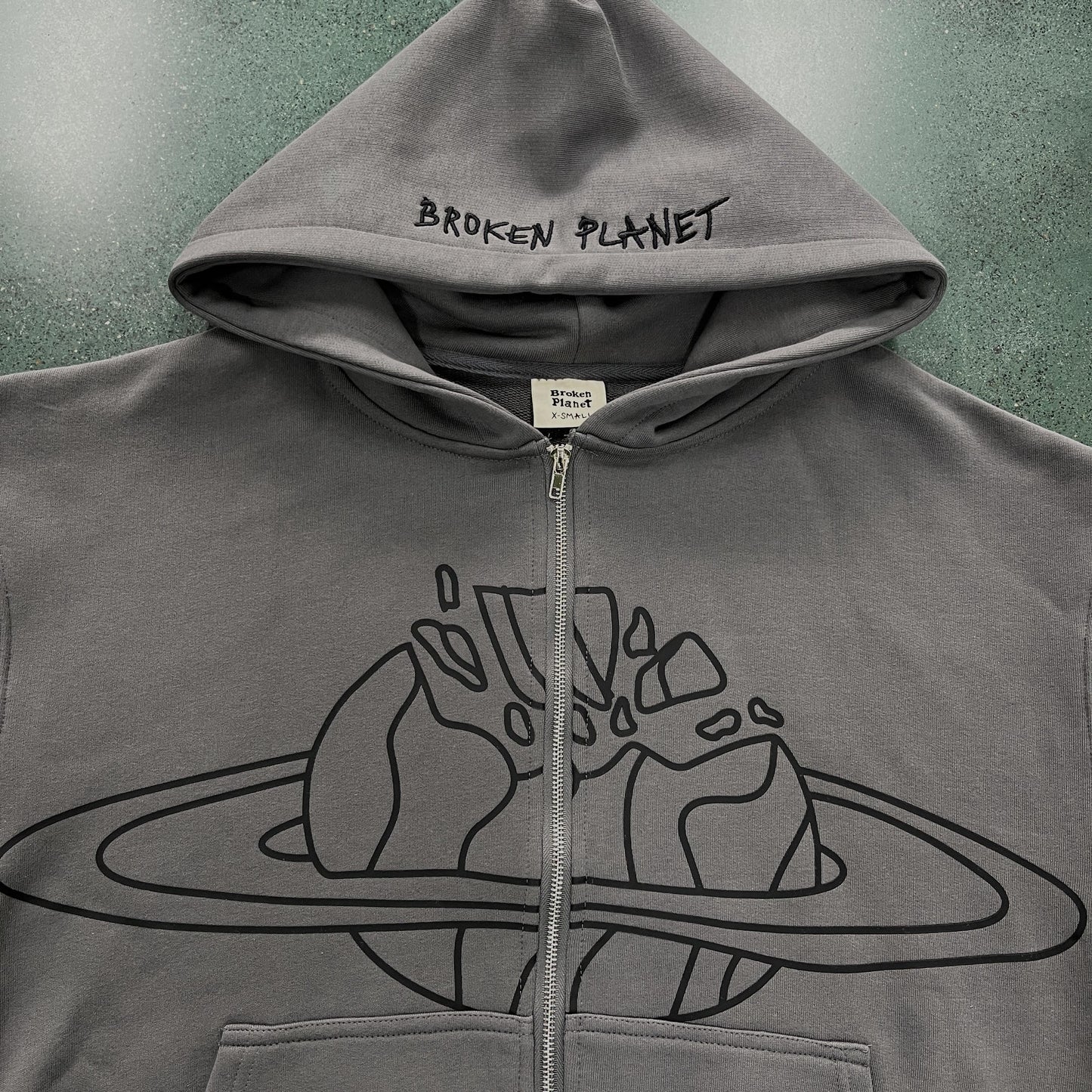 Sweat à capuche zippé Broken P Planet