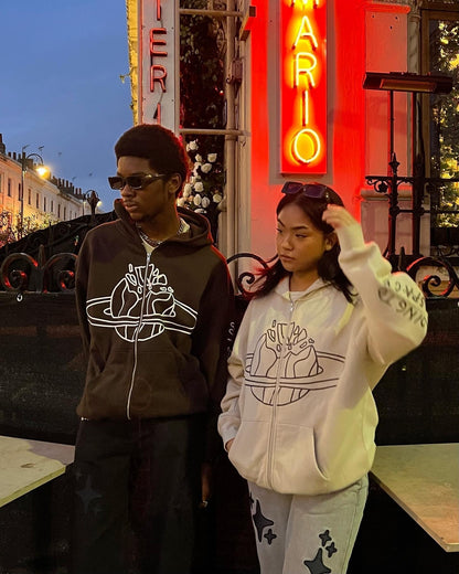 Broken P Market Arctic Zip Up Hoodie