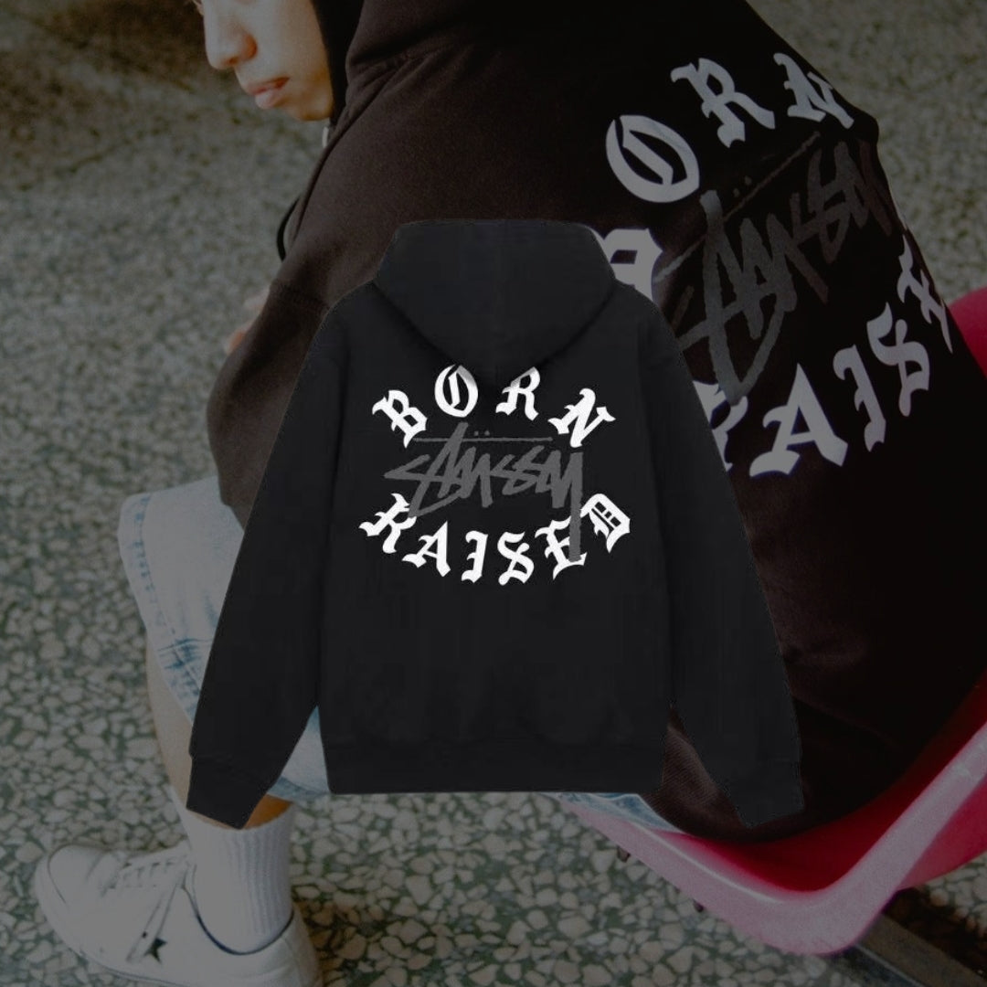 Stussy x Born & Raised sweat à capuche zippé