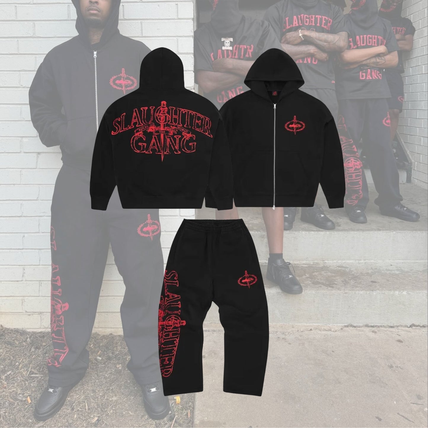 Ensemble Corteiz x Slaugther Gang