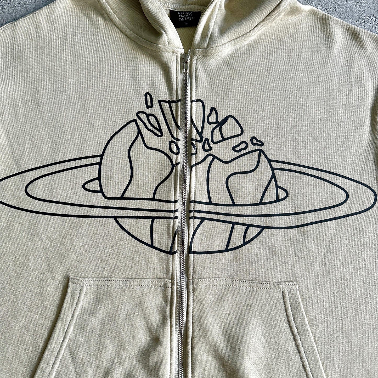 Sweat à capuche zippé Broken P Planet