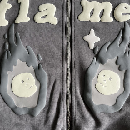 Broken P Twin Flames Zip Up Hoodie