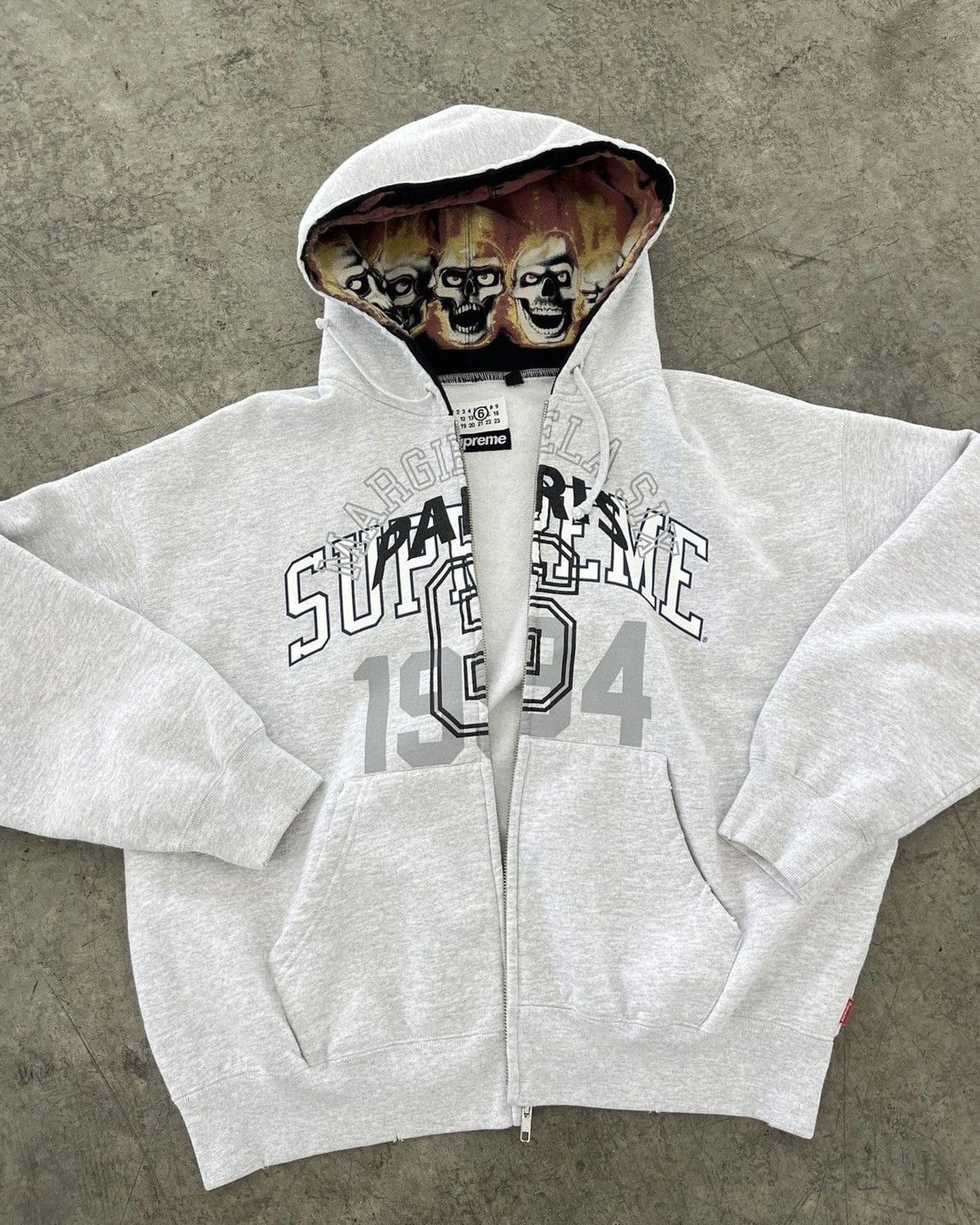 Sweat à Capuche Zippé Supreme MM6 Maison Margiela