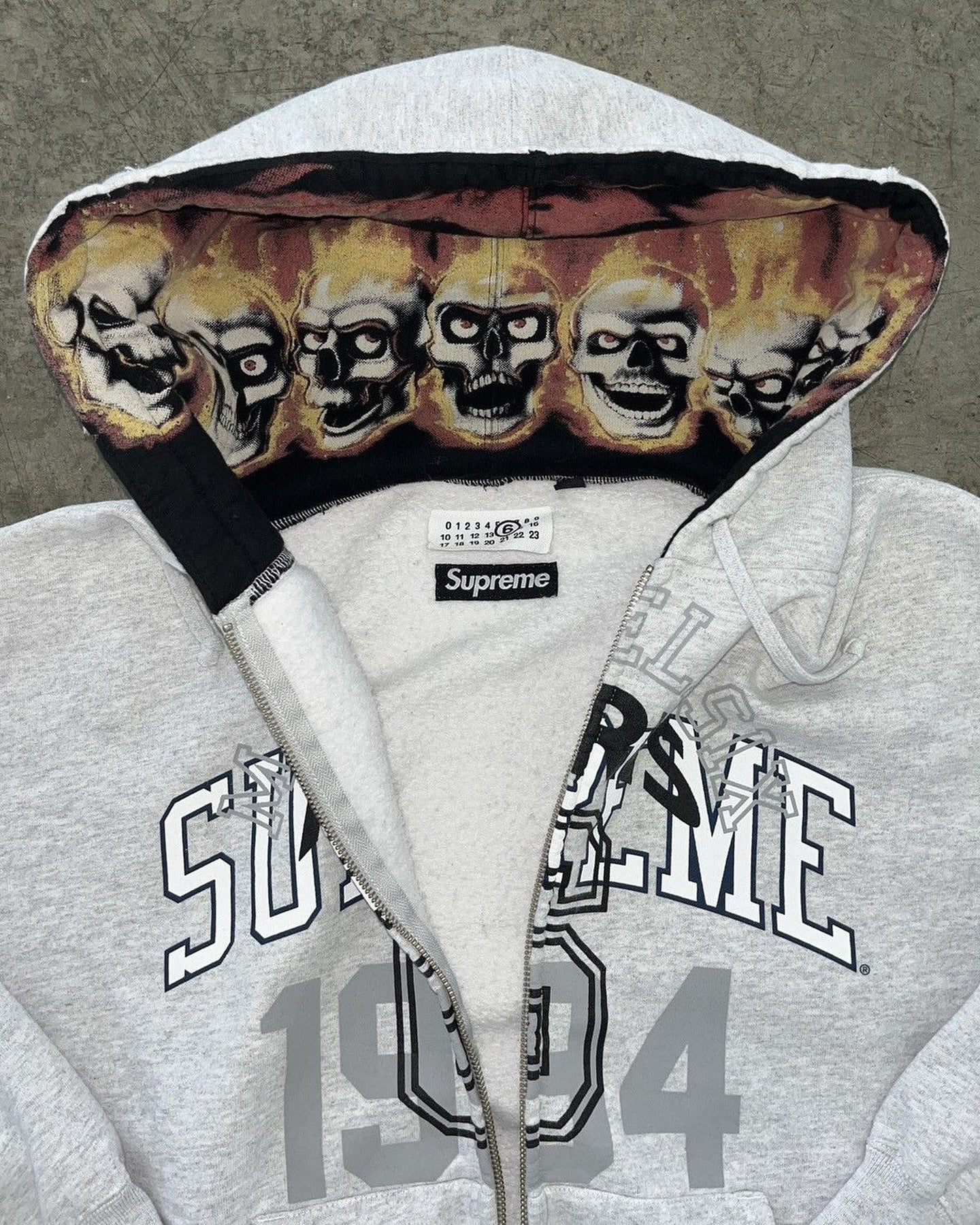 Sweat à Capuche Zippé Supreme MM6 Maison Margiela