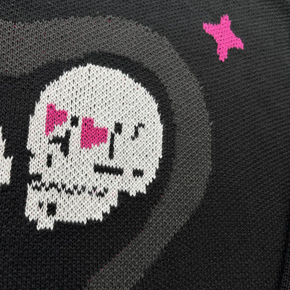 Broken P Skull Heart Sweater