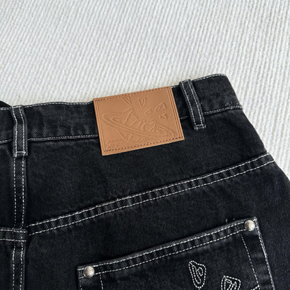 Broken P Denim Jeans Shorts