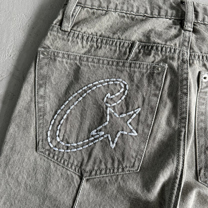 Corteiz Jean en denim gris