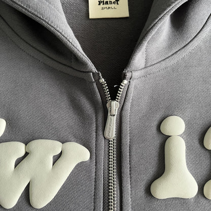 Broken P Twin Flames Zip Up Hoodie