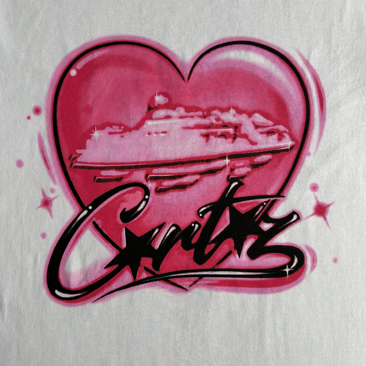 T-shirt Cœur Rose Corteiz