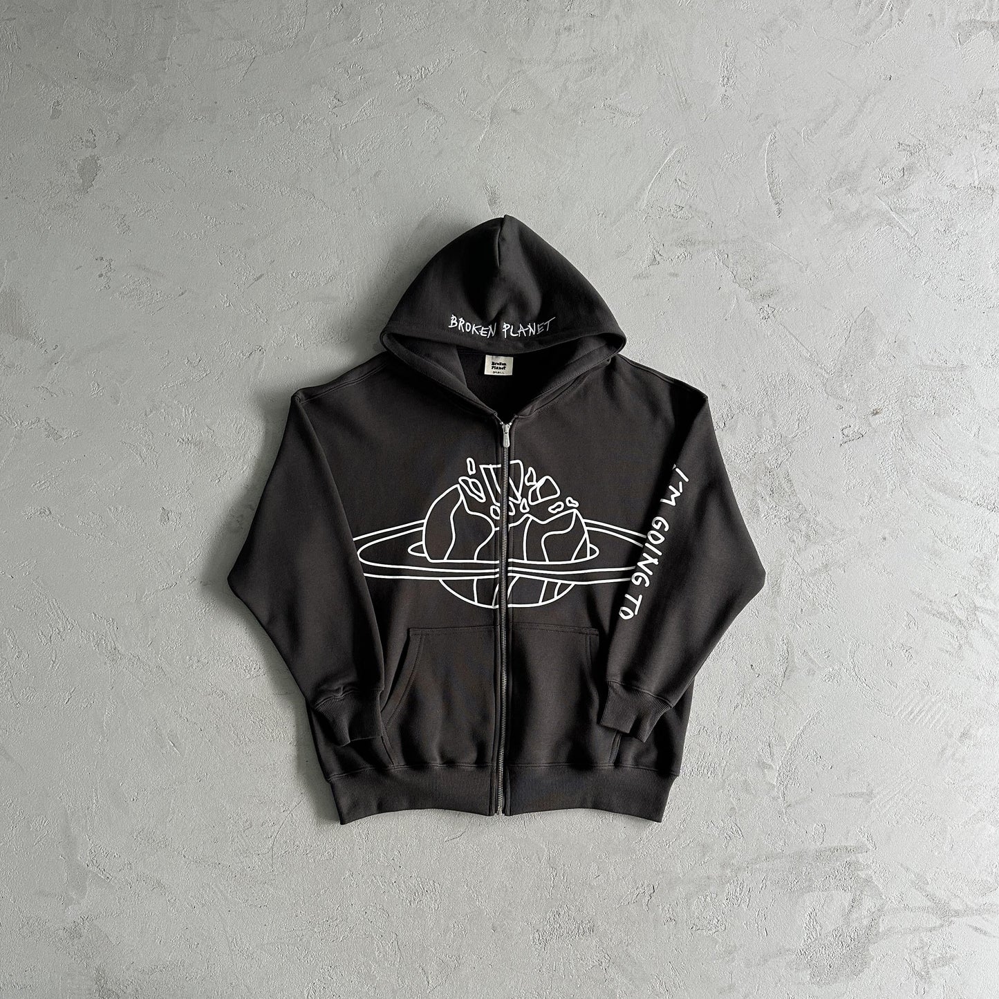 Broken P Zip Up Hoodie