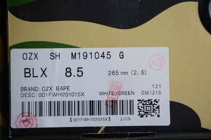 Bape Sta Cuir Verni Blanc Vert