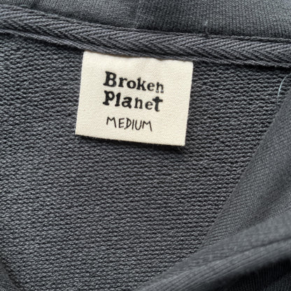 Broken P Planet Zip Up Hoodie Grey