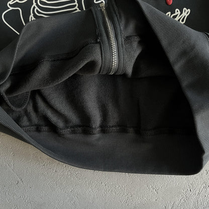 Sweat à capuche zippé Broken P Skeleton
