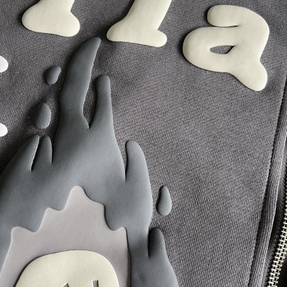 Broken P Twin Flames Zip Up Hoodie