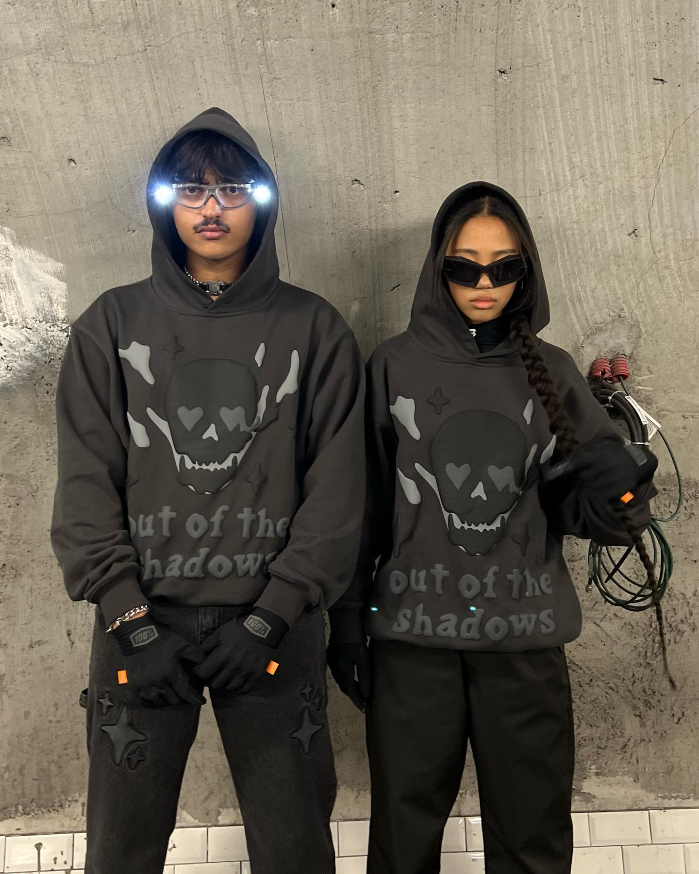 Sweat à capuche Crâne cœur brisé