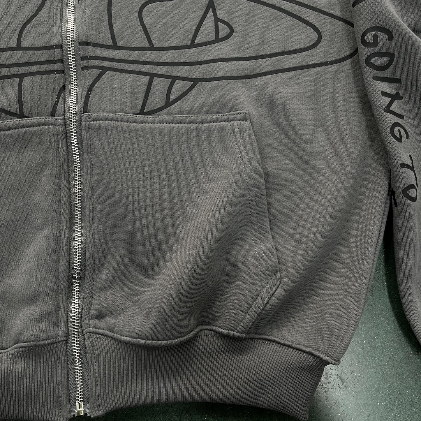 Sweat à capuche zippé Broken P Planet