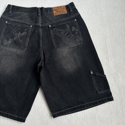 Broken P Denim Jeans Shorts