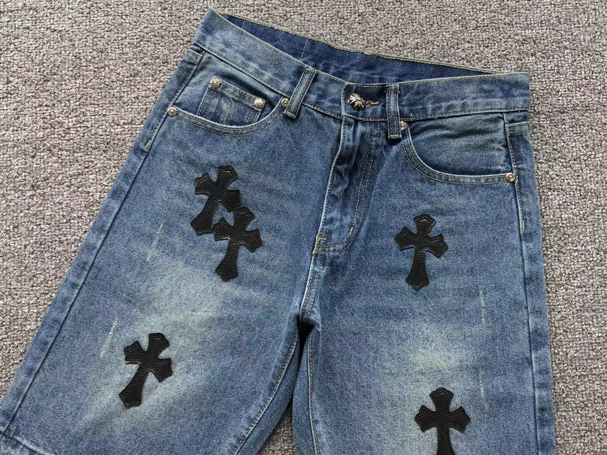 Short en jean Chrome Hearts