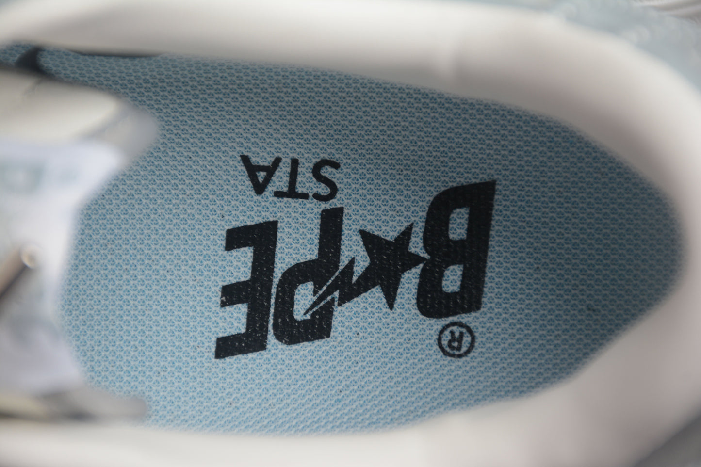 Bape Sta Patent Leather Gray and White