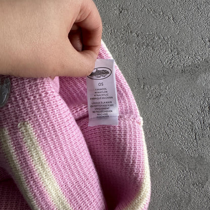 Bonnet à rayures en tricot Corteiz - Rose
