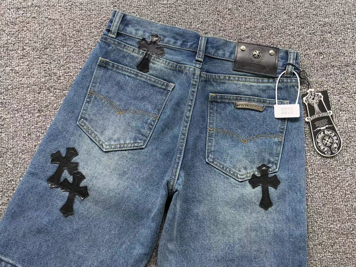 Short en jean Chrome Hearts