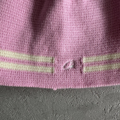 Bonnet à rayures en tricot Corteiz - Rose
