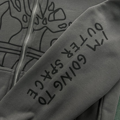 Sweat à capuche zippé Broken P Planet