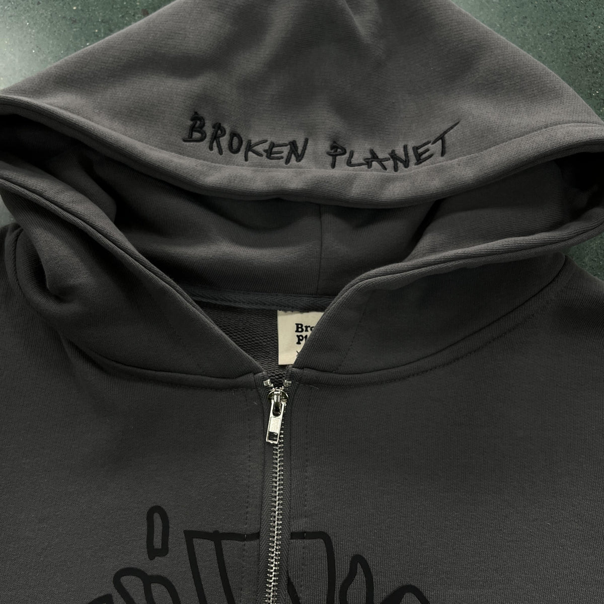 Sweat à capuche zippé Broken P Planet