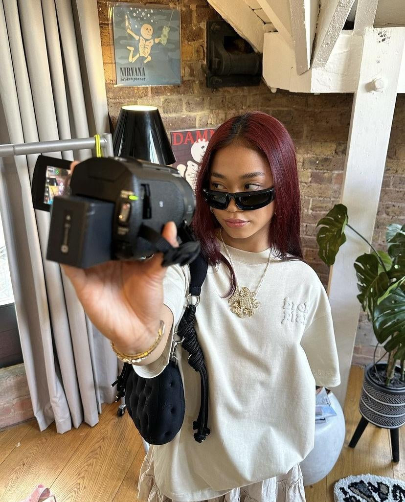 Broken P Basic Letter Short TShirt