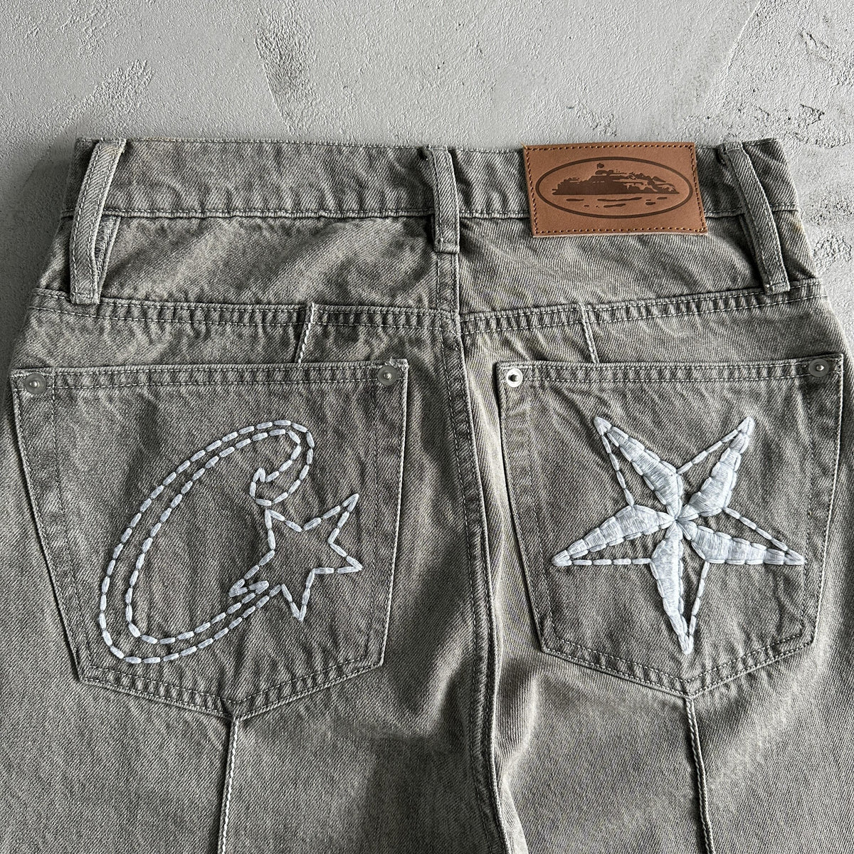 Corteiz Jean en denim gris