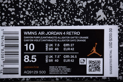 AJ 4 Canyon Purple